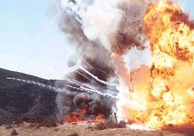 حادث انفجار لغم بمدرعة تابعة لقوات الامن بسيناء  ـ ارشيفية